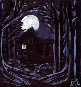 Casa Assombrada ao Luar de Tim Hoinkis