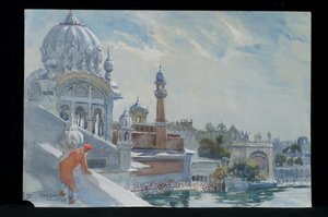 O Refeitório, Templo Dourado, Amritsar, 2012 (wc on paper)