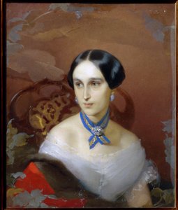 Retrato de Natalia Pushkina Lanskaya (Natalia Nikolayevna Gontcharova de Timofei Andreyevich Neff