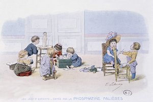 Peça de teatro infantil: pintura e modelagem - dess. de Lobrichon, ed. de Phosphatine Falières, v.1920