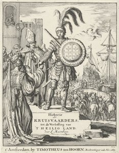 Cavaleiro com o brasão de armas de Jerusalém De: História dos cruzados, até a redenção de