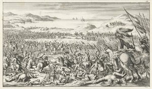 A Batalha de Ascalon em 12 de agosto de 1099, 1683 de Timotheus Ten Hoorn