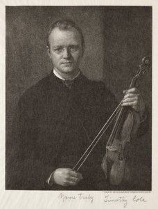 Velhos mestres italianos: Retrato de Timothy Cole Man with Violin, 1892.