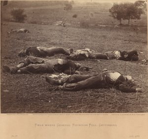 Campo onde o general Reynolds caiu, Gettysburg, 5 de julho de 1863