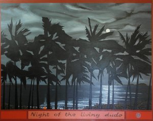 Noite do gajo vivo, 2012, óleo sobre tela de Timothy Nathan Joel