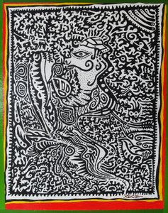 Spirit Genie, 2011, óleo sobre madeira de Timothy Nathan Joel