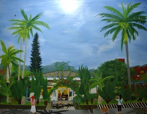 O Café Dulan, fábrica de açúcar Taitung, 2010, óleo sobre tela