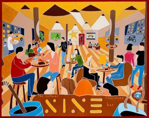 A barra de chocolate número nove, 2009, óleo sobre tela