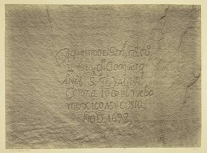 Registo Histórico Espanhol da Conquista, Lado Sul da Pedra da Inscrição, N.M. Explorações e Levantamentos Geográficos e Geológicos a Oeste do 100º Meridiano. Expedição de 1873. -Tenente Geo. M. Wheeler, Corpo de Engenheiros, Comandante. de Timothy O