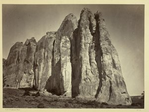 O lado sul da rocha da inscrição, 1873 de Timothy OSullivan