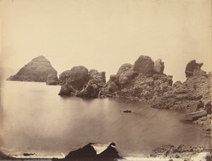 Cúpulas de tufa, Lago Pyramid, Nevada, 1867 (foto) de Timothy O