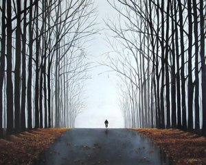 Bicicleta matinal (acrílico sobre tela), 2016 de Tina Palmer