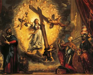 Doge Antonio Grimani ajoelhado diante da Faith e St Mark, de Ticiano (cerca de 1490-1576) de Titian (c.1488 1576)