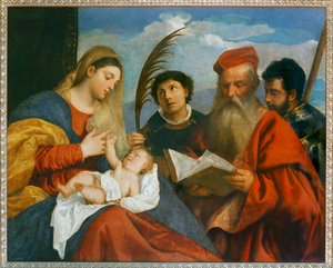 A Virgem e o Menino com Santo Estêvão, São Jerónimo ...