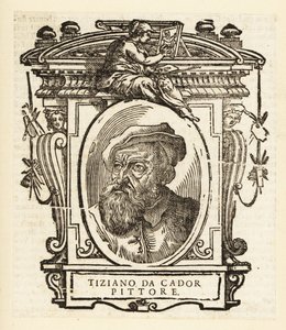 Retrato de Ticiano, pintor italiano durante a Renascença, nascido em Pieve di Cadore, cerca de 1488-1576