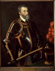 Retrato de Carlos V, Imperador da Alemanha de Titian (c.1488 1576) (manner of)