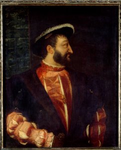 Retrato do Rei de França François I (1494-1547) Pintura de Tiziano Vecellio dit Le Titian (1485-1576) 1538 Sol. 1,09x0,89 m de Tiziano Vecelli