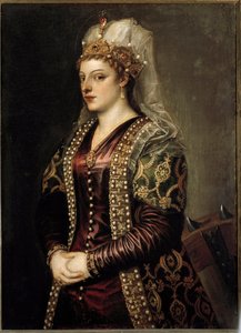 Retrato da Rainha de Chipre Caterina Cornaro, como Santa Catarina de Alexandria. c.1542 (pintura) de Tiziano Vecelli