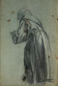 Estudo para representação de São Francisco (carvão vegetal) de Titian (c.1488 1576)