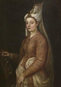 Cameria, filha de Suleiman, o Magnífico, como Santa Catarina, c.1560 de Tiziano Vecelli