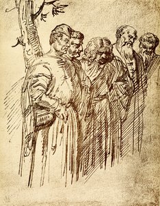 Grupo de espectadores do milagre de Santo Antônio de Tiziano Vecelli