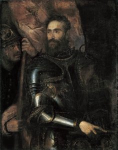 Retrato de Pier Luigi Farnese 1503-1547, c. 1546. de Titian