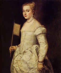 Retrato de uma Dama de Branco, ca 1561. de Titian