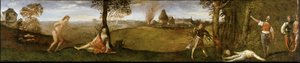 A Lenda de Polydoros A Floresta de Polydorus, ca 1506-1508. de Titian