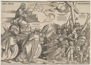 Trombetas e a carruagem de Cristo, c.1511 de Tiziano Vecelli