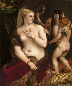 Vénus with a Mirror, c. 1555. de Titian