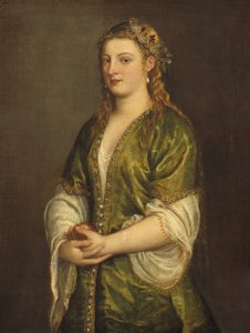 Mulher segurando uma maçã, c. 1550.