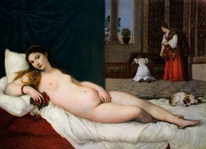 Vênus de Urbino, c1538, 1937 de Tiziano Vecelli