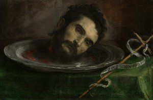 Chefe de João Batista, final dos anos 1500 de Tiziano Vecelli