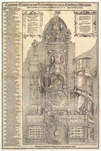 Relógio astronômico na Catedral de Estrasburgo, 1574.