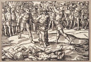 A decapitação do filho de Brutus de Tobias Stimmer