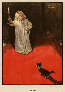 Um Alarme Nocturno (cor litho) de Tom Browne