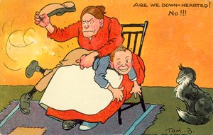 Estamos desanimados Não! (litografia a cores) de Tom Browne