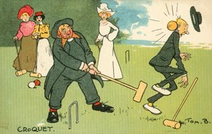 Croquet (cromolito) de Tom Browne