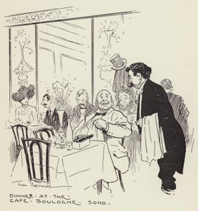 Jantar no Café, Boulogne, Soho de Tom Browne