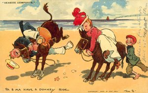 Confortos à beira-mar (cromolitho) de Tom Browne