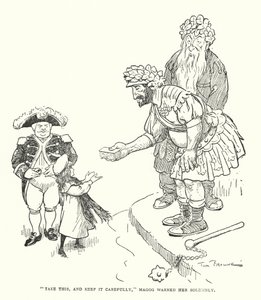"Toma isto, e guarda-o com cuidado", Magog avisou-a solenemente (litho) de Tom Browne