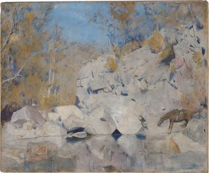 Em um canto do Macintyre, 1895 de Tom Roberts