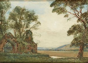 Capela Velha, Carse de Gowrie (aquarela) de Tom Scott