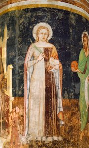 Santa Agnes de Tommaso da Modena (1326-1379), fresco, Igreja de São Nicolau, Treviso