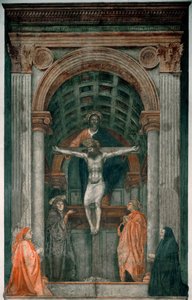 A Santíssima Trindade. Fresco (fresco) de Tommaso Masaccio