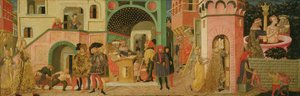 A História de Susanna, painel frontal de um baú de casamento, c.1450 (têmpera no painel)