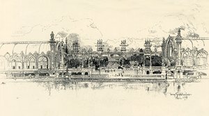 Os pavilhões de horticultura e silvicultura por Tony Grubhofer, 1900.