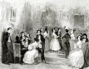 Uma noite na casa de Charles Nodier (1780-1844) 1831 de Tony Johannot