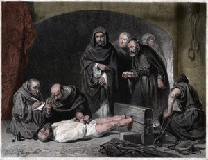 Inquisição na Idade Média. 1841 (gravura)