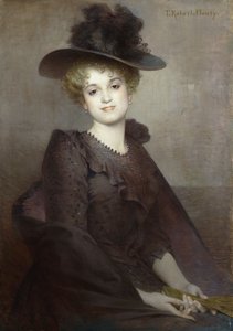 Retrato de uma mulher sentada,
